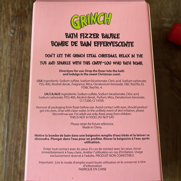 Grinch Cindy Lou Bath Fizzer Bomb - Picture 4 of 5